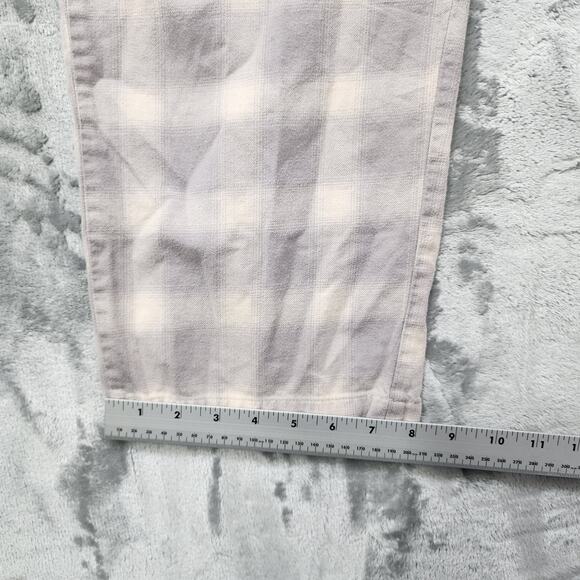 REI Cooperative Pajama Pants Womens L Gray Plaid Flannel Cotton Casual Lounge - Picture 11 of 12